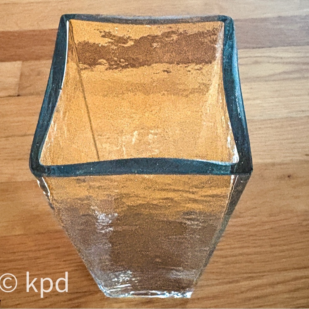 Goebel Glass Vase – Clear Textured Square 11” Tall - Picture 6 of 10